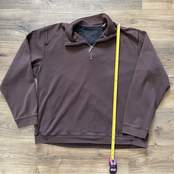 Tommy Bahama‎ Quarter Zip Sweater Brown Mens XL - Picture 6 of 7